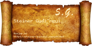 Steiner Gyöngyi névjegykártya