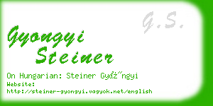 gyongyi steiner business card